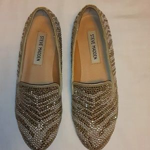 Silver/Grey Beaded Flats